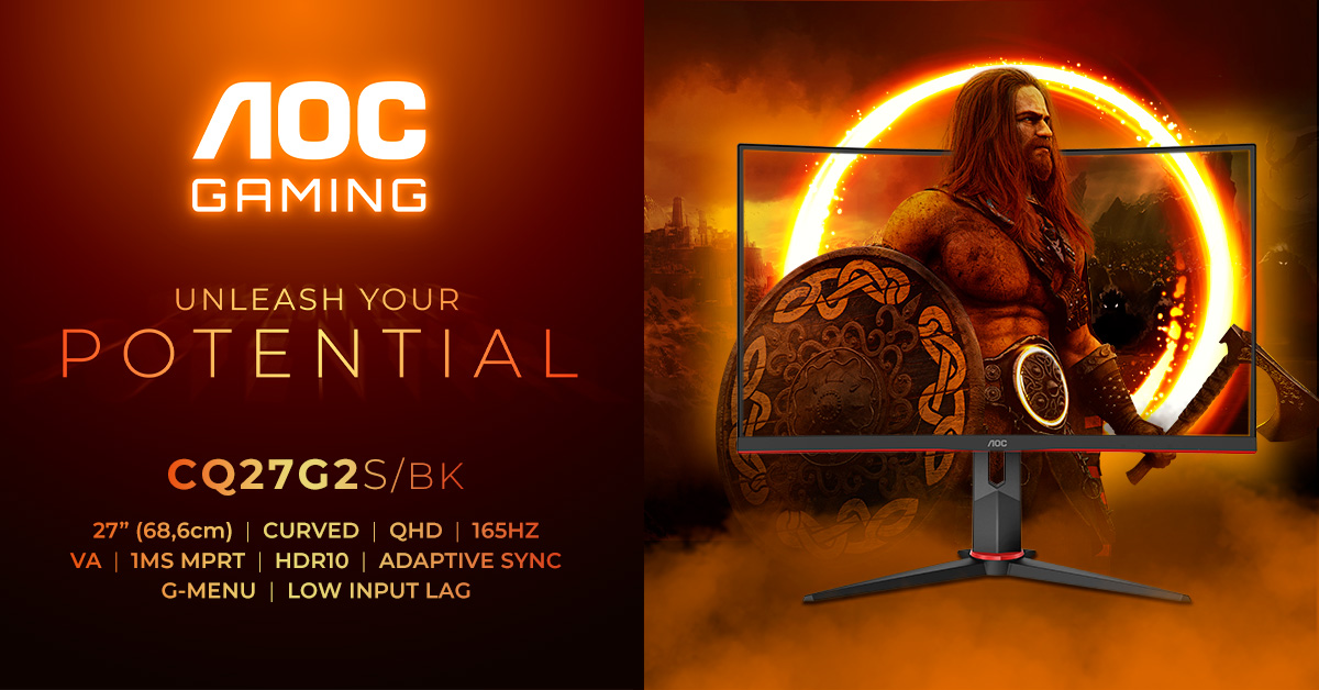 AOC Gaming CQ27G2S/BK, monitor curbat pentru gaming